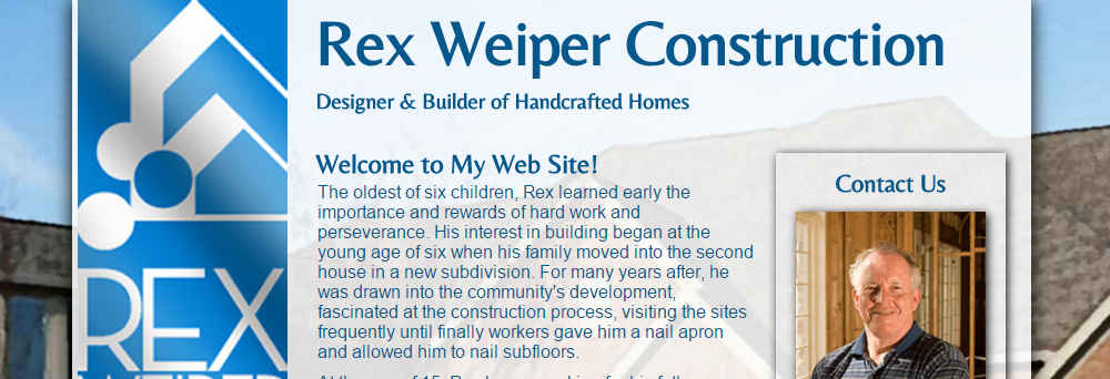 website design for Tallahassee Florida Architect (Rex Weiper Construction)